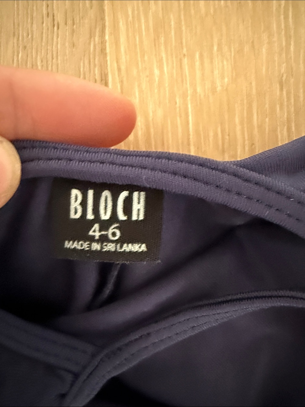 Navy Girls ballerina leotard with Ballerina Logo - Picture 2 of 3